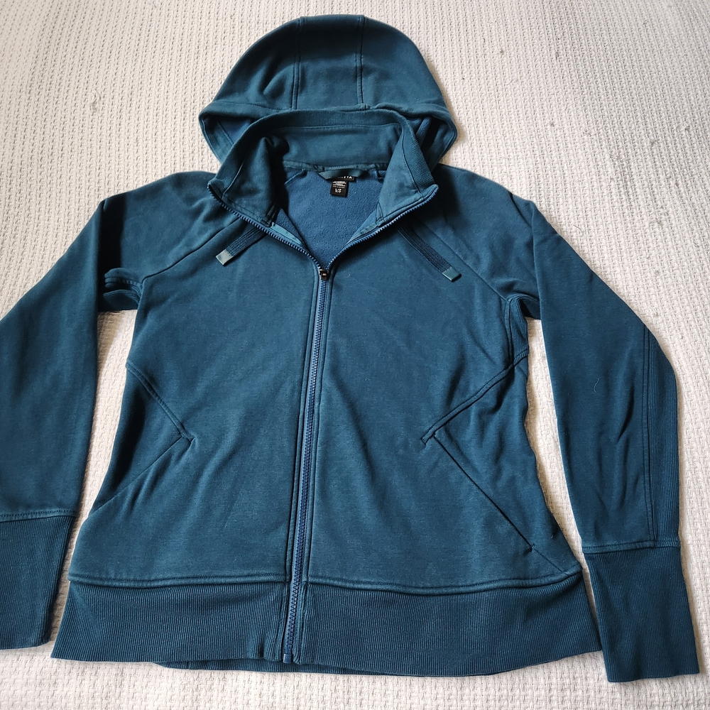 Athleta Women’s Teal Zip-Up Hooded Sweatshirt